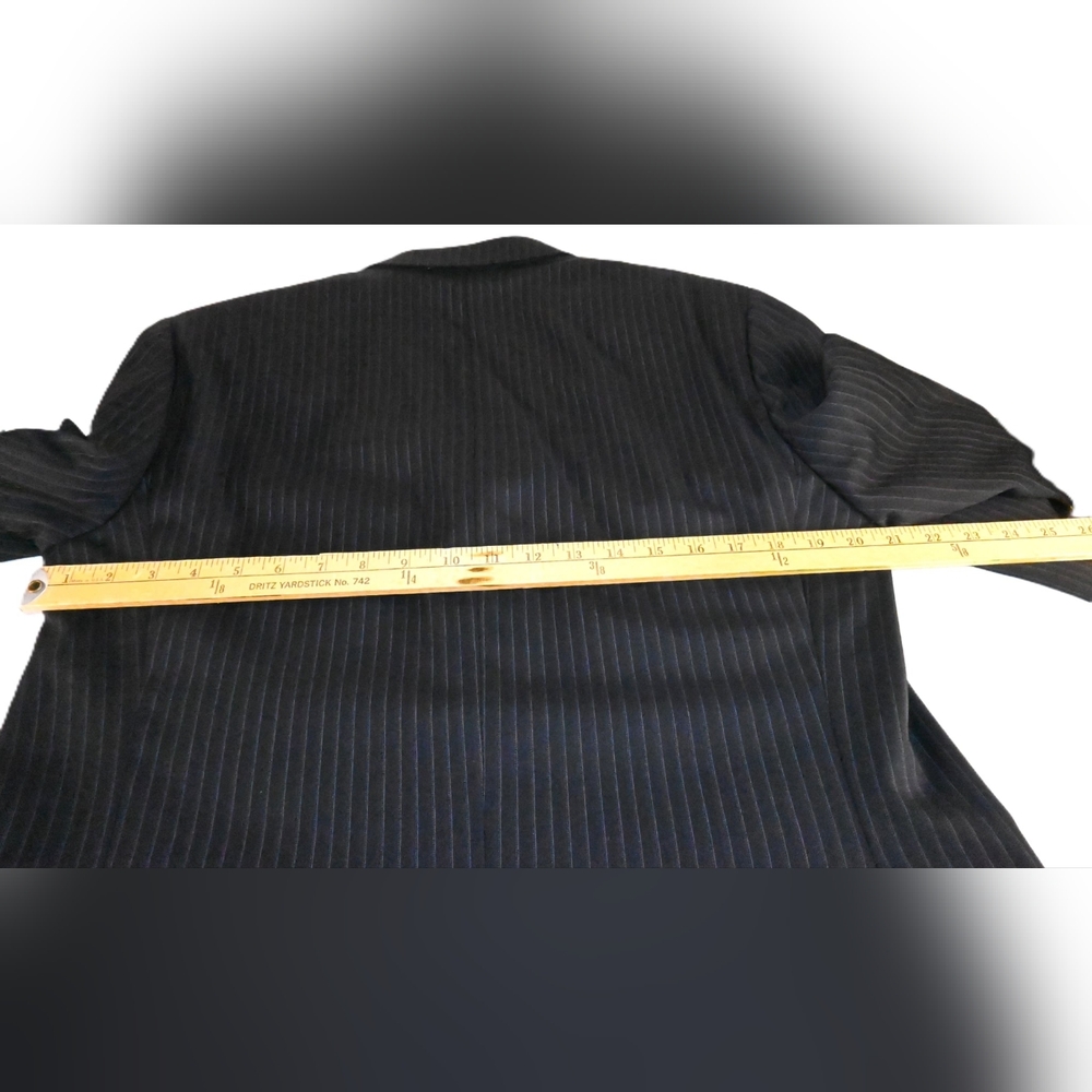 BURBERRY LONDON Black Pen Stripped 2Pc Suit Jacket 40 R Pants 31W Union Made USA - Picture 12 of 16